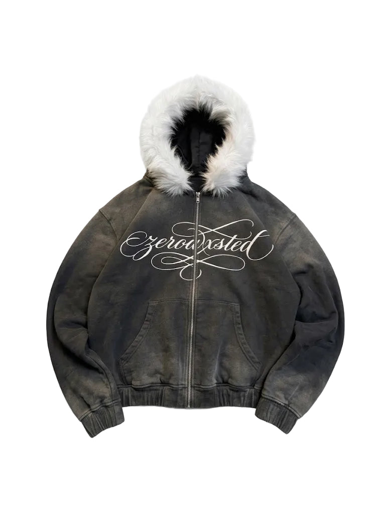SUNFADED SCRIPT FURS - Zip Hoodie