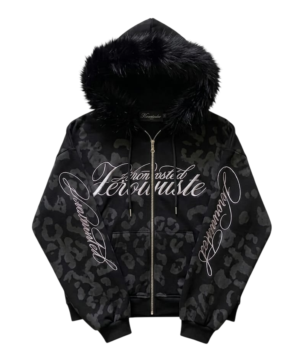 LEOPARD VINTAGE FURS - Zip Hoodie