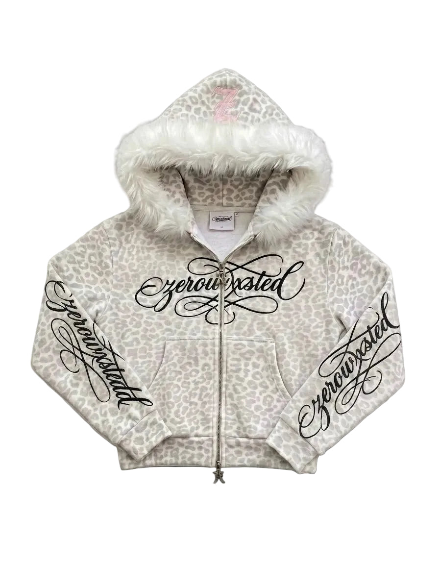 LEOPARD SCRIPT FURS - Zip Hoodie