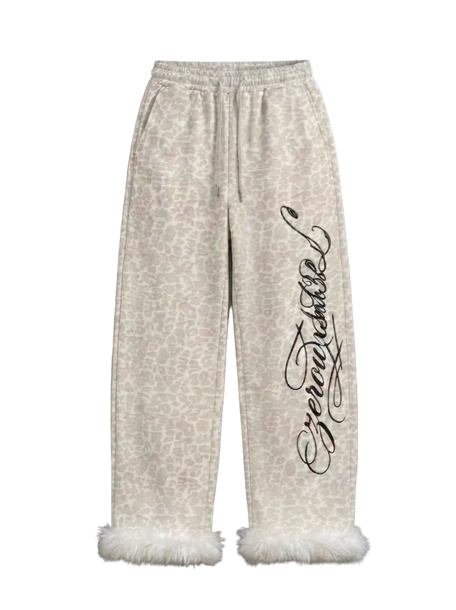 LEOPARD SCRIPT FURS - Sweatpants