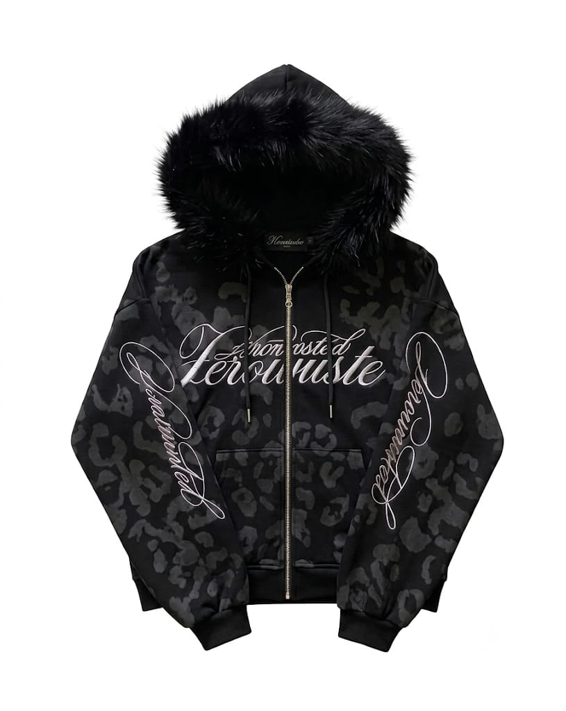 LEOPARD VINTAGE FURS - Zip Hoodie