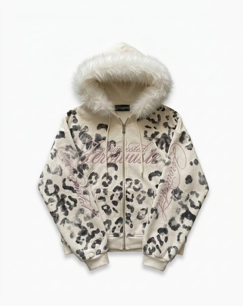 LEOPARD VINTAGE FURS - Zip Hoodie